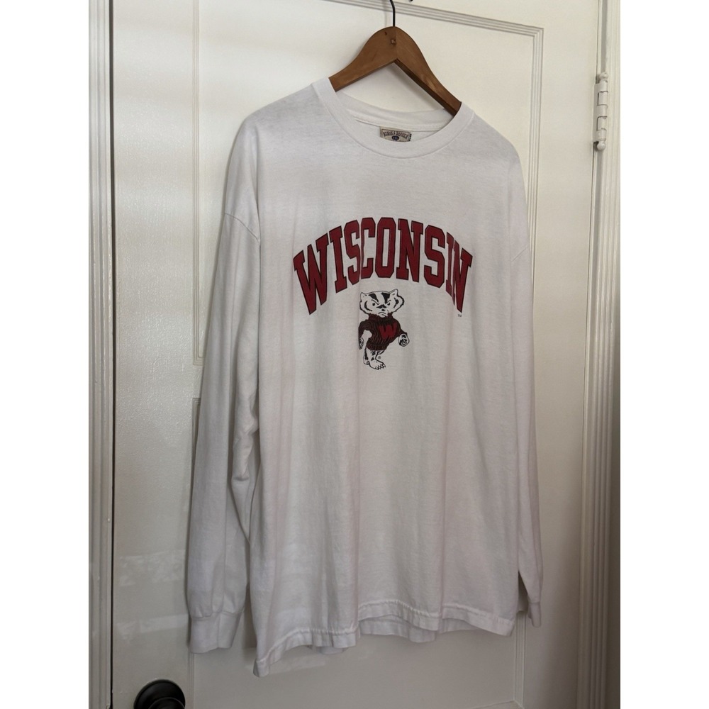 University Of Wisconsin Size XXL Long Sleeve T-Shirt Steve & Barry's VTG Y2K